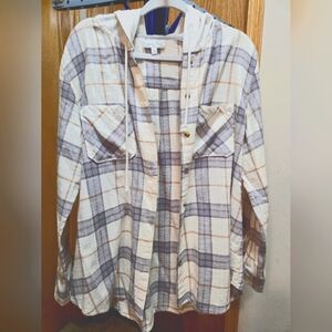NWOT, Grace and Lace, XL, lightweight hooded flannel